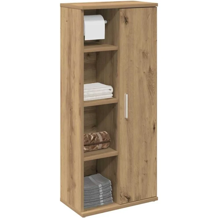 vidaXL Badezimmerschrank mit Rollenhalter Artisan-Eiche 39x22x90 cm 858532 – Bild 1