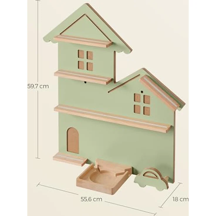 SONGMICS Regal für Toniebox, Wandregal für 35 Figuren, Kinderregal, einfache Montage, Kinderzimmer, Wohnzimmer, GKR801C10 – Bild 4