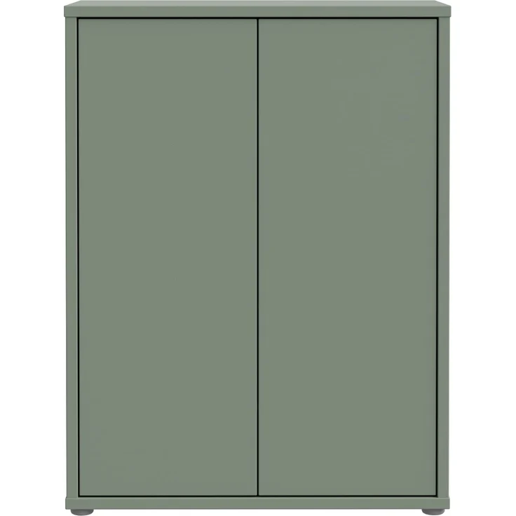 Forte ALICE SPRINGS Schuhschrank 70 80, moderner Flurschrank mit 2 Türen und 4 Einlegeböden, Holzwerkstoff, Salbei, 74,5 cm breit x 99,1 cm hoch x 34,9 cm tief – Bild 2