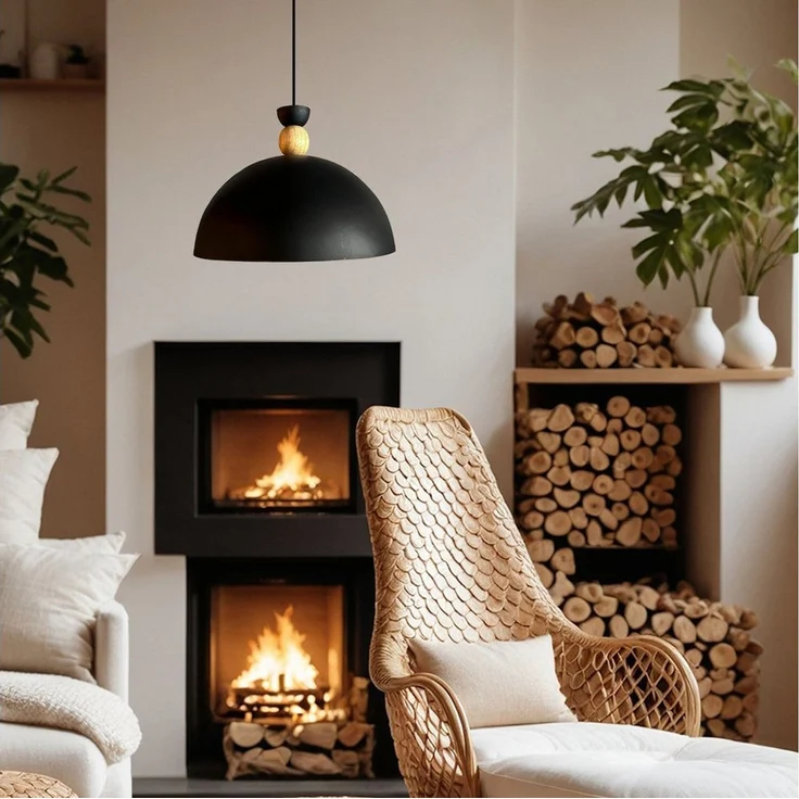 Bamyum Pendelleuchte Pendelleuchte Yimpi Hängelampe Industrial Ø30 cm, E27, Moderne Lampe, ohne Leuchtmittel, E27, Dimmbar, Einstellbare Kabellänge – Bild 2