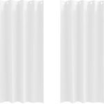 vidaXL Verdunkelungs-Vorhänge mit Ringen 2 pcs Reinweiß 245 x 140 cm 4107386
