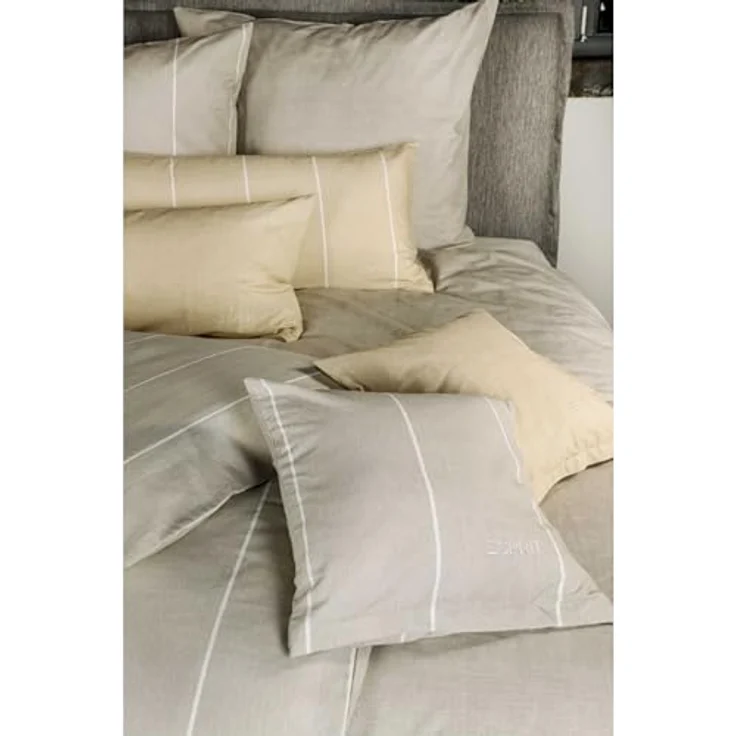 Esprit Bettwäsche HARP Renforcé Kissenbezüge und Bettwäsche, Baumwolle, 2 teilig, 40x80 cm 2er Pack in Grau – Bild 3