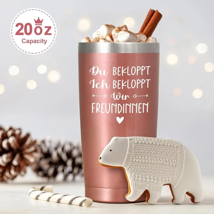 Livole Beste Freundin Weihnachten Geschenkideen Tasse 600ml – Bild 2