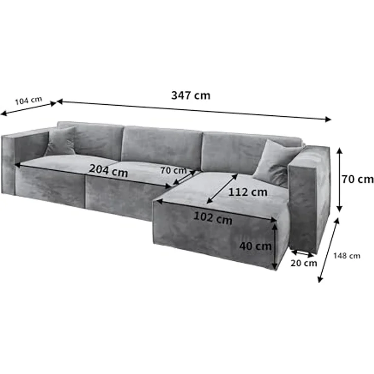 Masseno Ecksofa TOLMO mit Schlaffunktion L-Form, Sofa mit Bettkasten – Bild 4