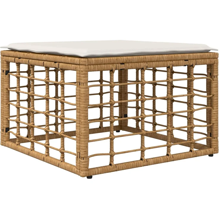 vidaXL Outdoor-Sofagarnitur 6 pcs Natürlich und Cremweiß Polyester 3437742 – Bild 5