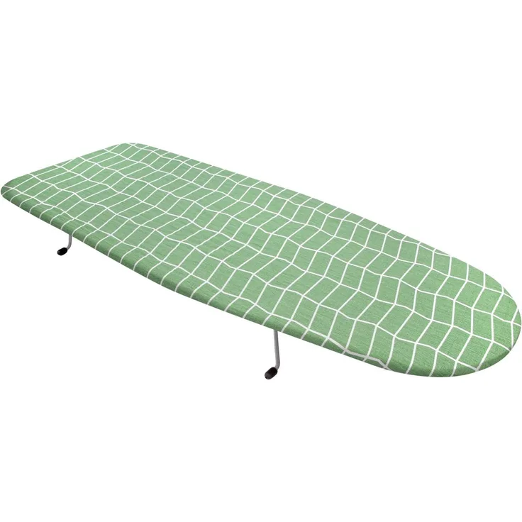 KADAX Tischbügelbrett 75 x 27 cm, faltbares Mini Bügelbrett für Tisch, kleines Ärmelbügelbrett mit abnehmbarem Bügelbrettbezug, platzsparendes Ärmelbrett (Grün)
