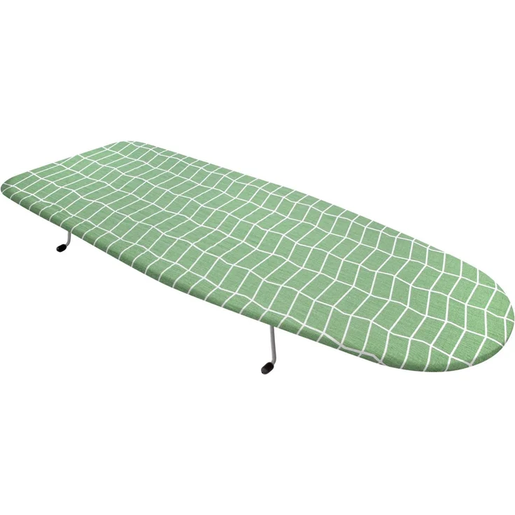 KADAX Tischbügelbrett 75 x 27 cm, faltbares Mini Bügelbrett für Tisch, kleines Ärmelbügelbrett mit abnehmbarem Bügelbrettbezug, platzsparendes Ärmelbrett (Grün) – Bild 1
