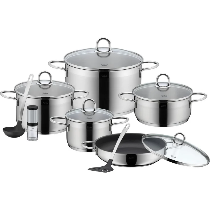 Silit Diamant Topfset 9-teilig edelstahl – Bild 1