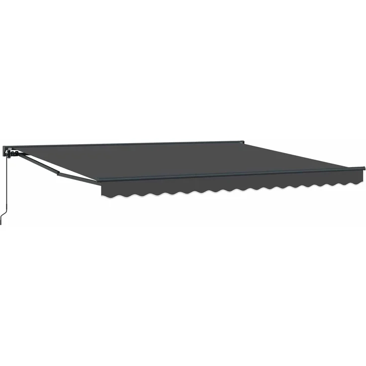 vidaXL Einziehbare Markise Anthrazit 400 x 300 cm Aluminium und Stoff 3330501 – Bild 1