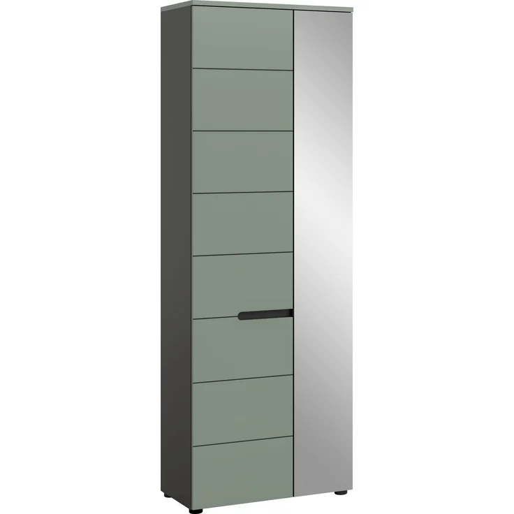 Garderobenschrank (B/H/T: 190x65x37 cm) in Smoke Green Nachbildung – Bild 1