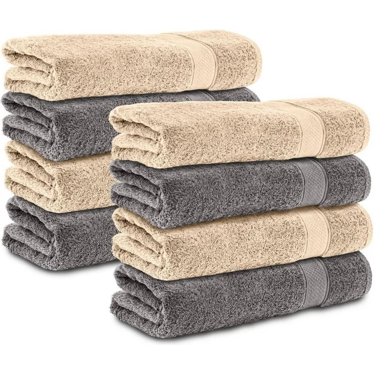 Komfortec Handtuch Set 50x100 cm aus 100 % Baumwolle, Frottee (Packung, 8-St), Handtücher Set, Weich, Towel – Bild 1