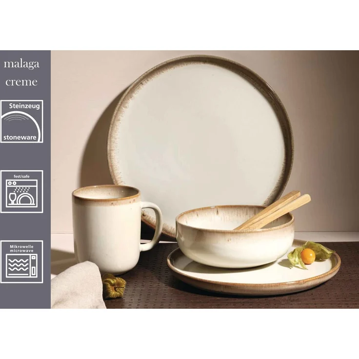 Ritzenhoff & Breker Malaga Speiseteller ø 27,5 cm 4er Set - Creme – Bild 2
