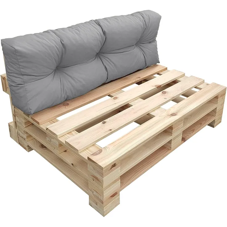 chilly pilley Palettenkissen Wasserdicht Palettenauflage Palettenpolster Palettenmöbel Gartenkissen Wasserfest Wasserabweisend viele Größen und Farben (Rückenkissen 120x40. Silber)