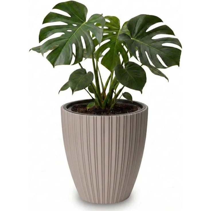 matches21 HOME & HOBBY Blumentopf Großer Outdoor Blumentopf ZENTO taupe in 29x32 cm (1 St), Runder innen, außen Pflanztopf als wetterfester Pflanzen-Topf – Bild 5