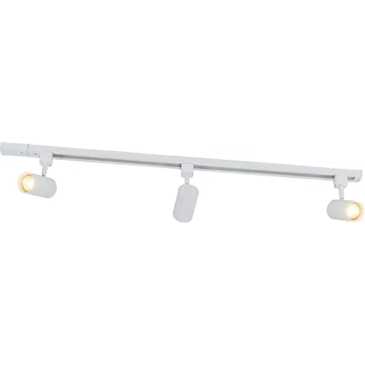 Qazqa Schienensystem-Sets Iconic jeana, ohne Leuchtmittel, GU10, Weiß, Modern, Aluminium, Deckenstrahler 3-flammig – Bild 1