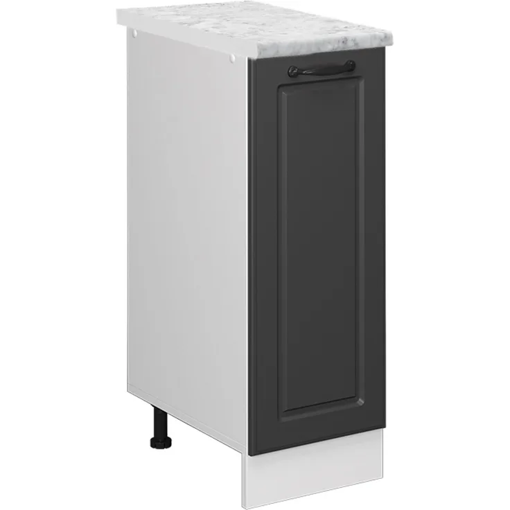 Apothekerschrank R-Line Anthrazit Landhaus 30 cm AP Marmor Vicco