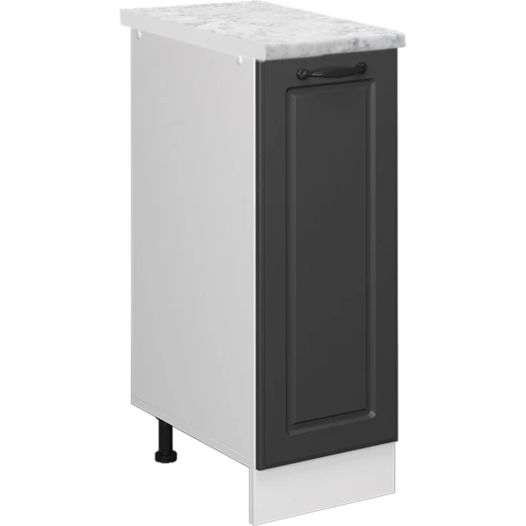 Apothekerschrank R-Line Anthrazit Landhaus 30 cm AP Marmor Vicco – Bild 1