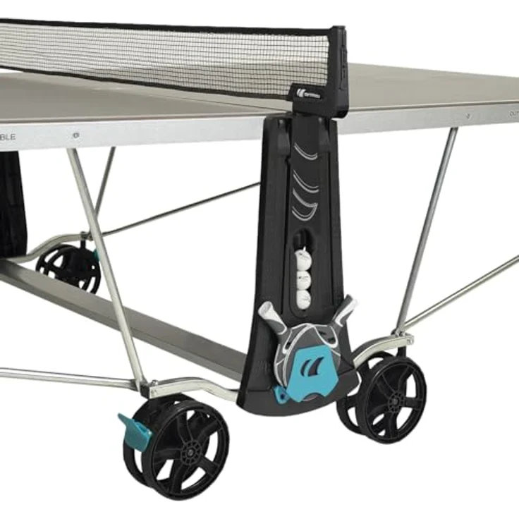 Cornilleau 300X Outdoor Tischtennisplatte, robuste Melaminharzplatte, höhenverstellbar, blau – Bild 6