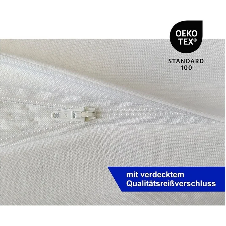 DUKAL Kissenbezug passend für Blackroll Recovery Pillow PLUS, 100% Baumwolle, (1 Stück), aus hochwertigem Doppel-Jersey, mit Reißverschluss, Made in Germany – Bild 4