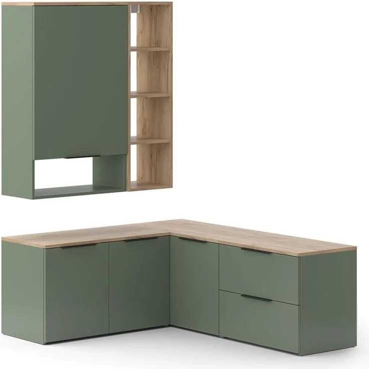 Wohnwand Wido Grün 5 Teile Vicco – Bild 1