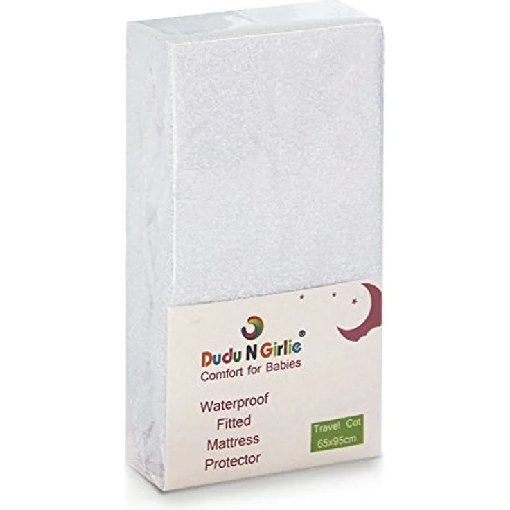 DuDu N Girlie Terry Baumwolle Wasserdicht Reisebett Matratze Displayschutzfolie Spannbetttuch, 65x65 cm – Bild 2