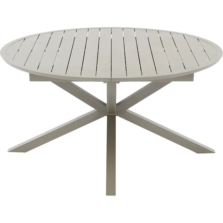 Vente-unique - YOHA Gartenessgruppe Metall Schokoladenbraun - B 150 cm x H 75 cm x L 204 cm