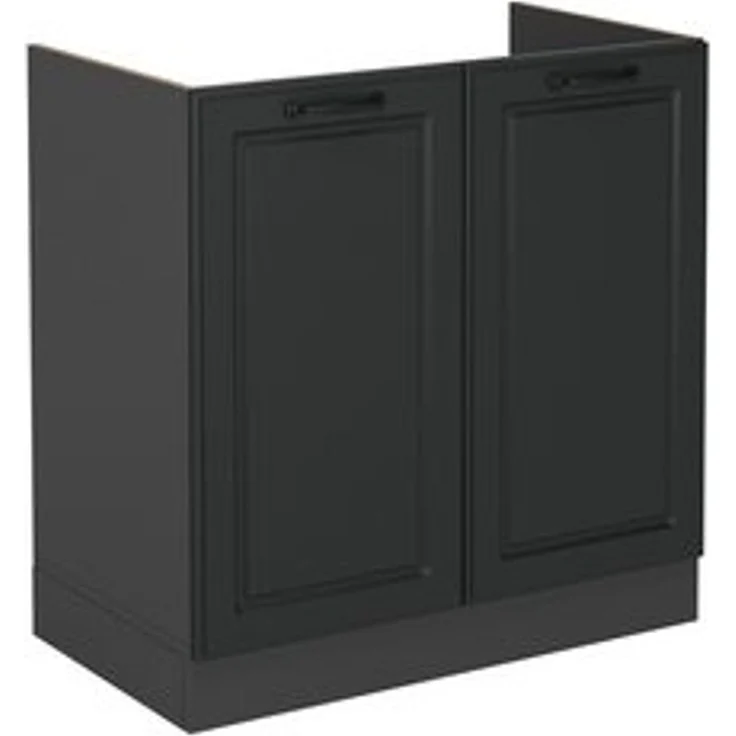 Spülenunterschrank R-Line Anthrazit Landhaus 80 cm ohne Arbeitsplatte Vicco – Bild 6