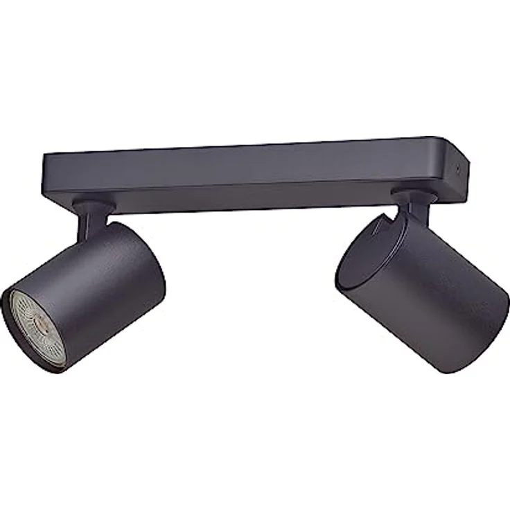 Oktaplex Bora Deckenstrahler 2-flammig GU10, schwenkbare Spotleuchte in Schwarz, 25 cm, Aluminium, 230V – Bild 1