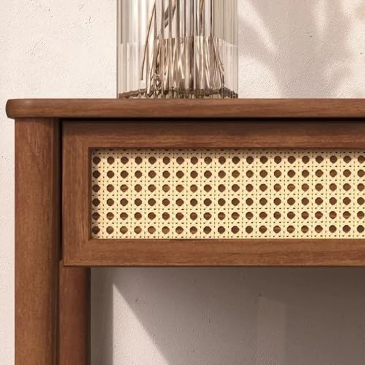 IDIMEX Nachttisch CEFIRA, Nachttisch Massivholz mit Schublade und Ablagefach Kastanie Finish – Bild 3