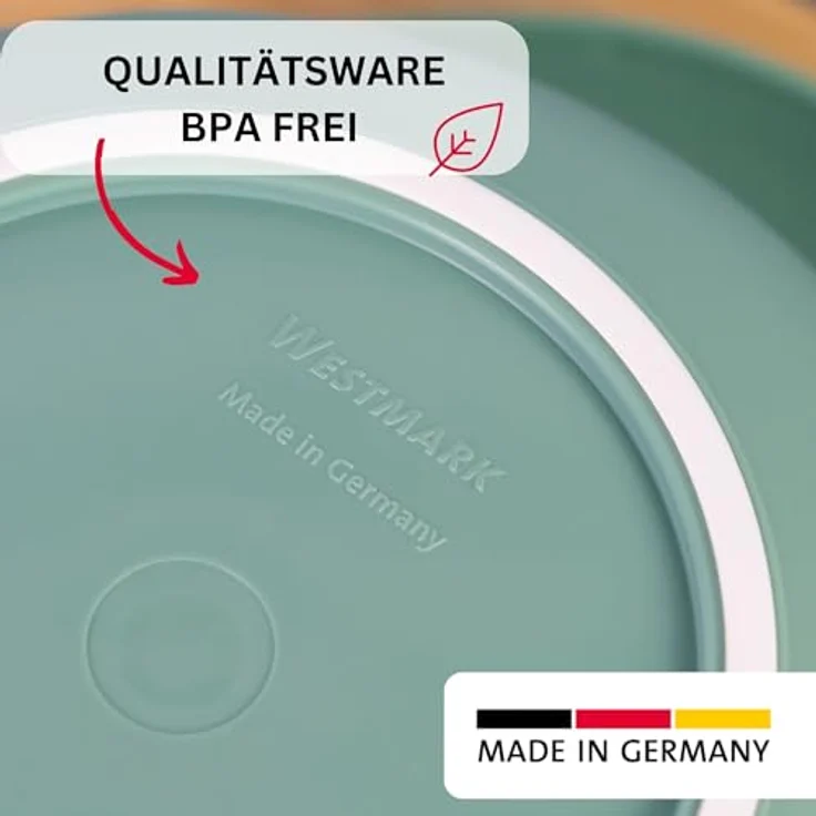 WESTMARK Rührschüssel Rührschüssel mit Ausgießer und Gummiboden 2,5 Liter, PP, Mit Ausgießer und Gummiring – Bild 7