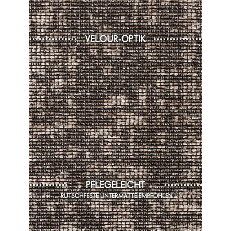 Elle Decoration Brilliance - Kurzflor Teppich Prisma, Wohnzimmerteppich mit Raster Design, Kachel, Quadrat Muster, Glänzender, Moderner Teppich für Wohnzimmer, Schlafzimmer - Beige, Ø 160 cm – Bild 3