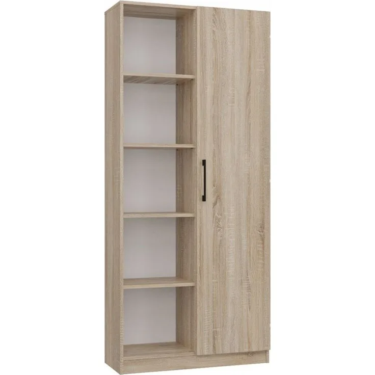 ibonto BÜCHERREGAL SONOMA-EICHE Halboffenes Bücherschrank (H 182 x T 30 x B 80 cm)
