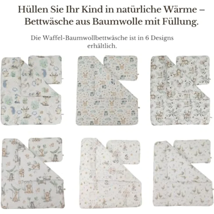 WIKLINOPOL Stubenwagen Lena aus Weide – Babywiege mit Rollen, Matratze, Baldachin & Bettwäsche aus Waffelstoff mit Gänse, handgefertigt, grau Moseskorb – Bild 8