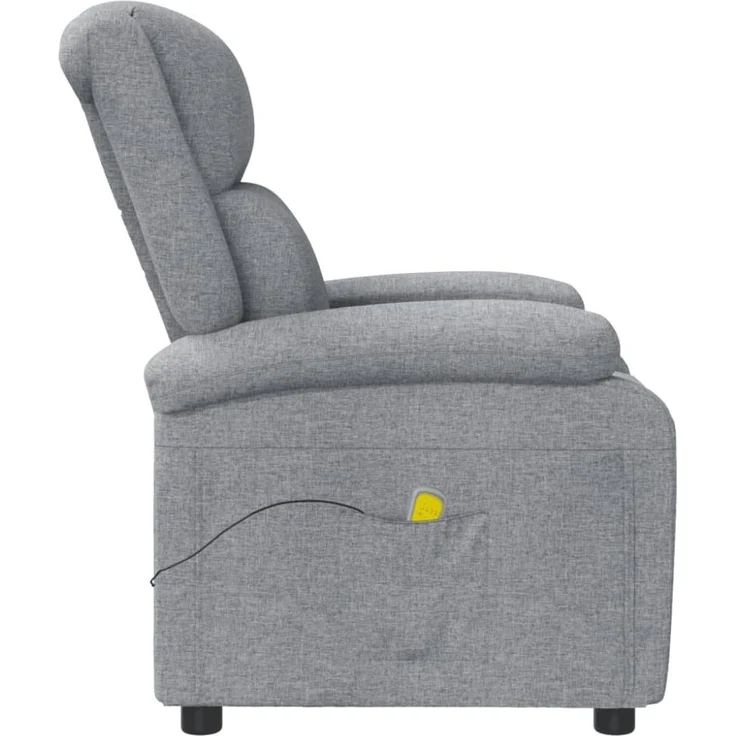 vidaXL Massagesessel Hellgrau Stoff 340936 – Bild 8