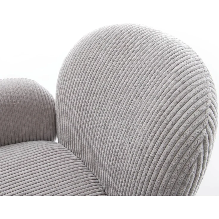 Freischwinger Nube-Flex mit Armlehnen Cord Silbergrau Freischwinger flach Effektfinish Titan Taschenfederkern – Bild 6
