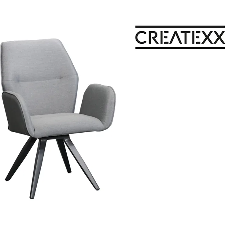 2er Set CLEMENTO Walton Dining Sessel Aluminium Createxx