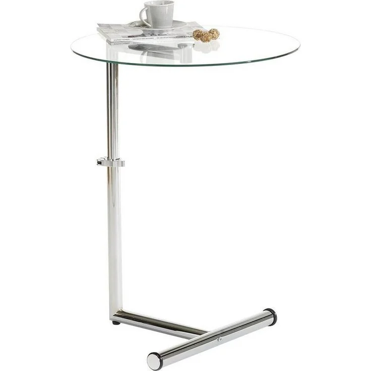 IDIMEX Beistelltisch LEONIE, Couchtisch Glas Beistelltisch Wohnzimmertisch höhenverstellbar in Klar – Bild 3