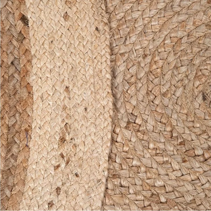 Paco Home Teppich Viborg 594, rund, Höhe: 6 mm, Jute, Modern, Boho, Ethno, Handgefertigter Natur-Teppich – Bild 3