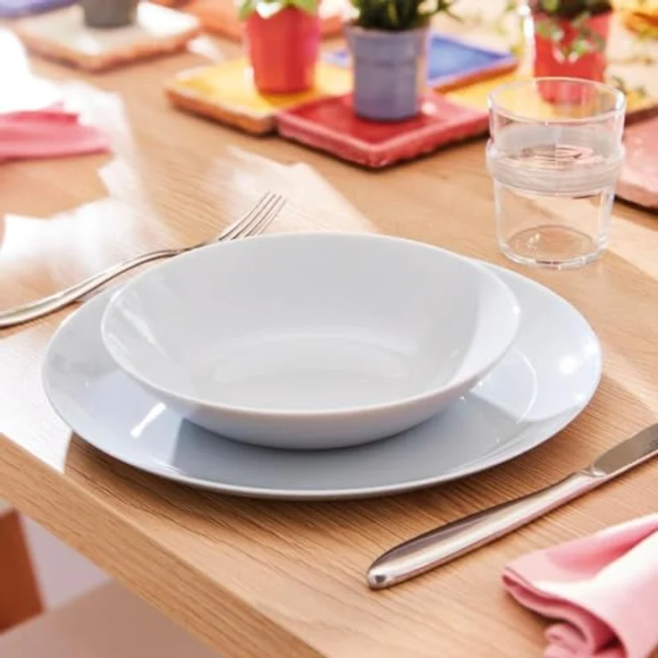 Geschirr-Set Luminarc Diwali Granit Grau Gehärtetes Glas 18 Stücke – Bild 6