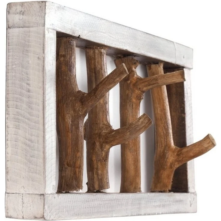 DESIGN DELIGHTS Wandgarderobe GARDEROBENLEISTE LIMB, 45x23cm(BxH) Treibholz Wandgarderobe mit Ästen – Bild 2