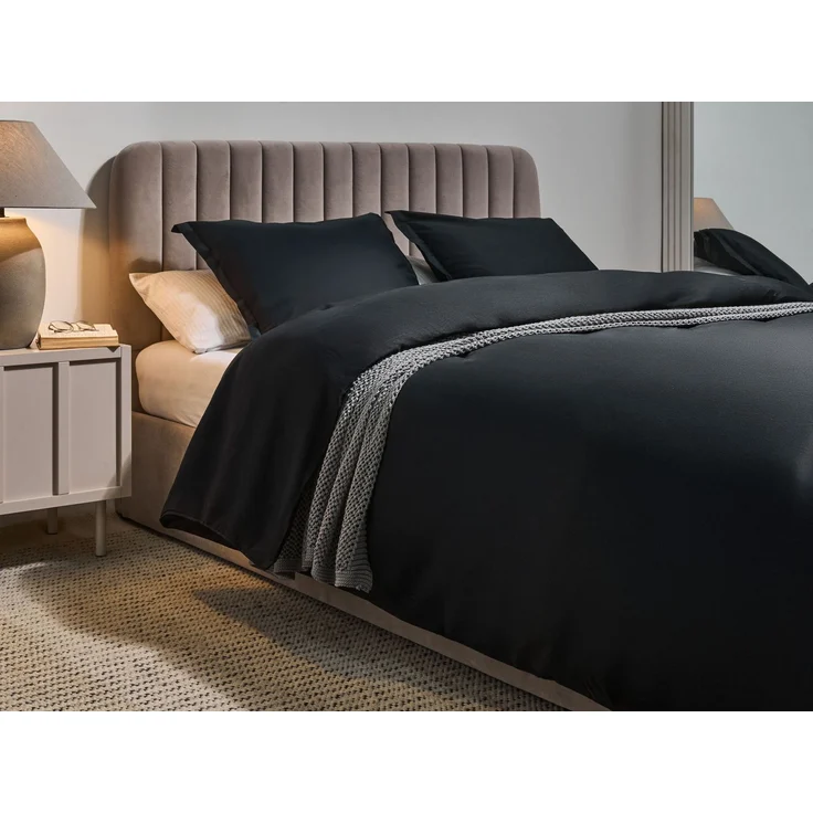 Bettwäsche-Set PARKROSE Baumwollsatin 200 x 200 cm Schwarz – Bild 3