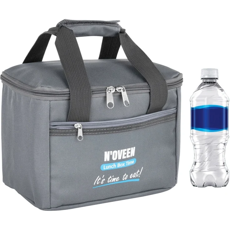 Thermotasche für Lunchbox | Tragbare Picknicktasche | Grau | 16x23x16cm – Bild 2