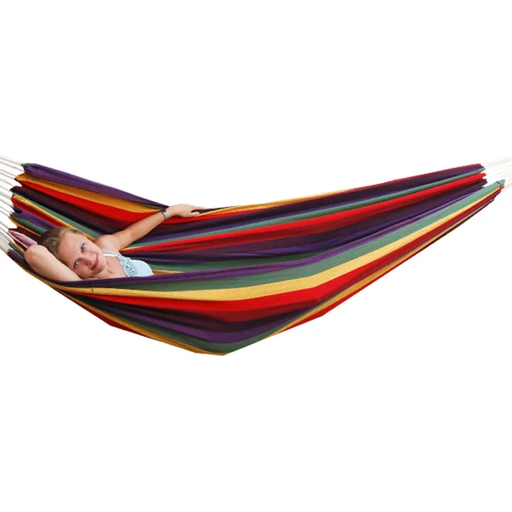 2 Personen Hängematte Relaxmatte 400x160cm bis 150kg Regenbogenfarben