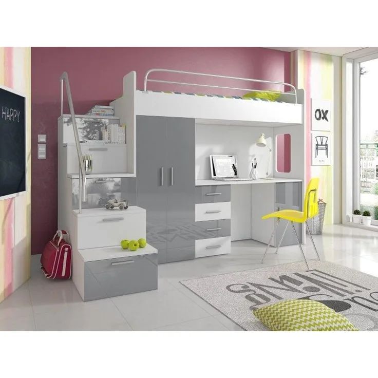 DOPPELSTOCKBETT STOCKBETT BETT ETAGENBETT MIT SCHREIBTISCH