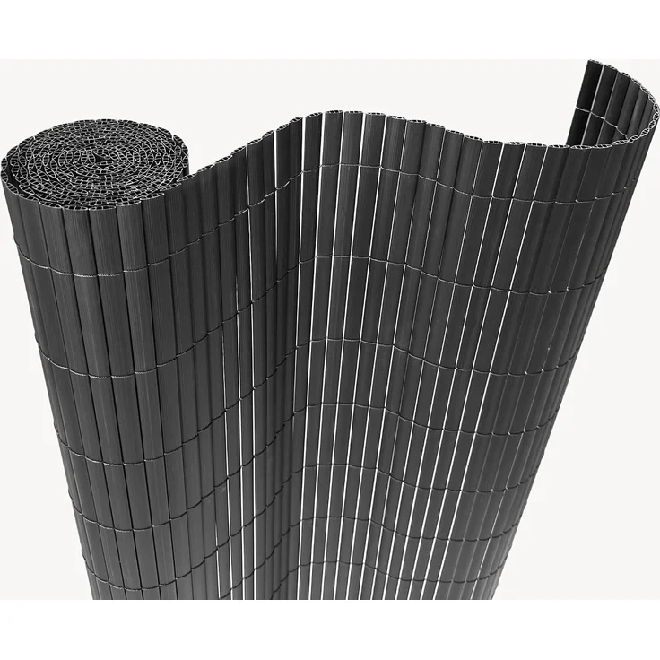 PVC Sichtschutzmatte Cefalu 100x500 cm 16mm Anthrazit [casa. pro] – Bild 5