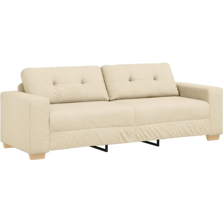 vidaXL 3-Sitzer-Sofa Creme 180 cm Stoff 4105095 – Bild 1