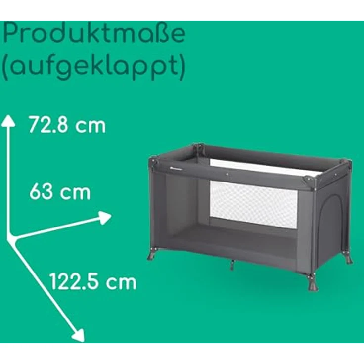 Bebeconfort Sweet Dreams, Baby Reisebett, 0–3 Jahre (0–15 kg), Reisebett leicht für Babys, Große gepolsterte Matratze, Seitenfenster, Einfach Kompakt Klappbar, Mit Reisetasche, Mineral Graphite – Bild 8