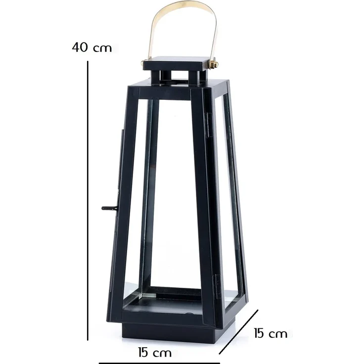 Marrakesch Orient & Mediterran Interior Kerzenlaterne 2er Set Skandinavisches Design Balkon Windlicht Gartenlaterne Eirik (2 St), 2er Set – Bild 3