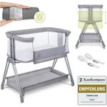 lionelo Baby-Reisebett LUNA, 2in14 Rädern mit Bremse6-stufige Höhenverstellung