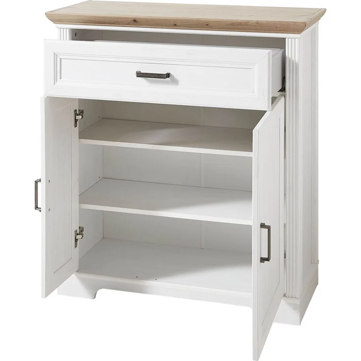 Komplett Garderobe JASMIN UH83 Pinie weiß 5-teilig mit Sitzbank – Bild 5